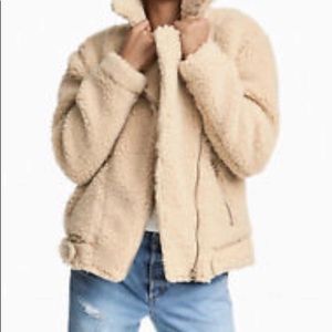NEW Teddy biker jacket faux fur.